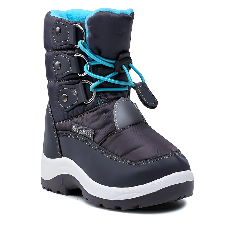 Kids winter boots for boys Graffiti/Blue