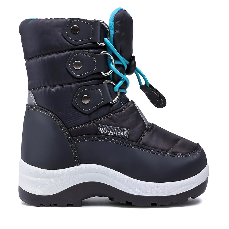 Kids winter boots for boys Graffiti/Blue