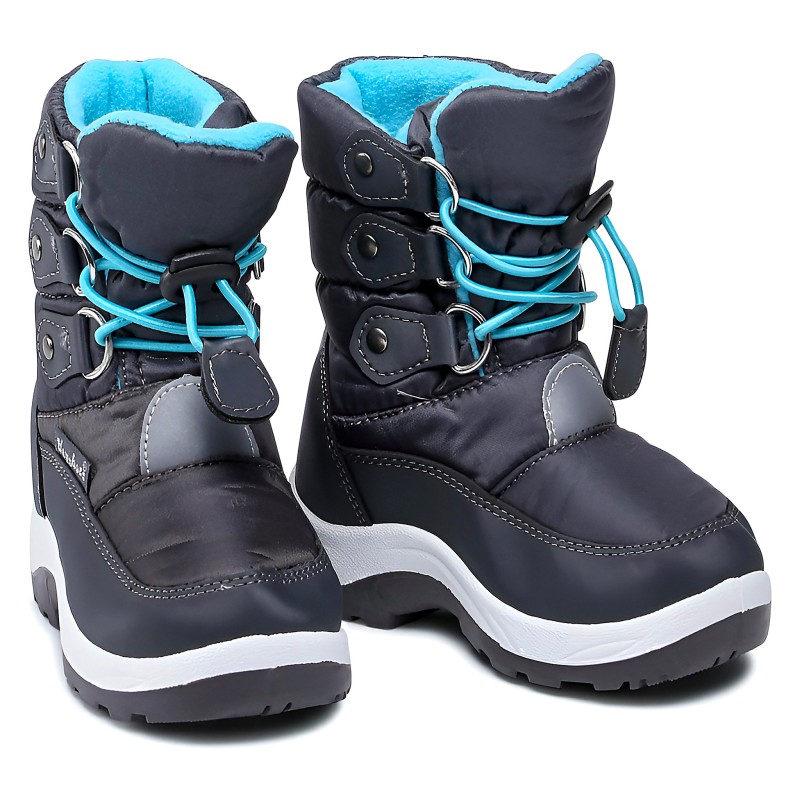 Kids winter boots for boys Graffiti/Blue