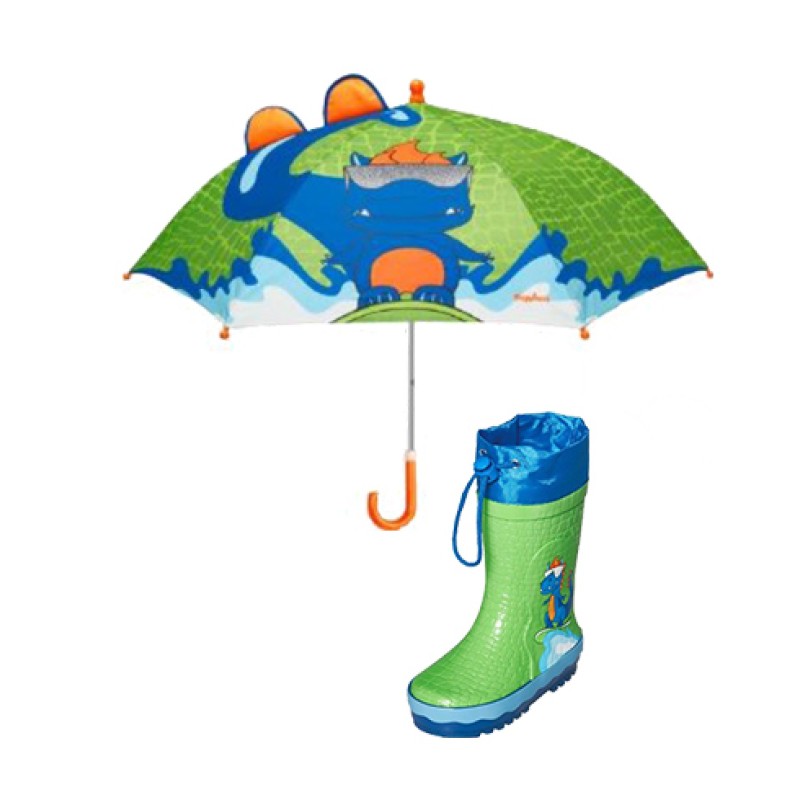 Set cizme de ploaie și umbrelă pentru copii – Dinozaur 24