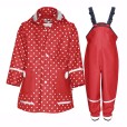 Set Pelerină de Ploaie pentru Copii Dots 13 – cu Salopetă
