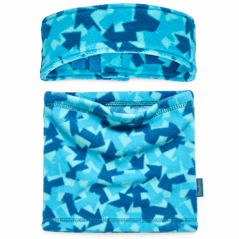 Kids’ Warm Fleece Headband and Tube Scarf Set, Arrows – Playshoes