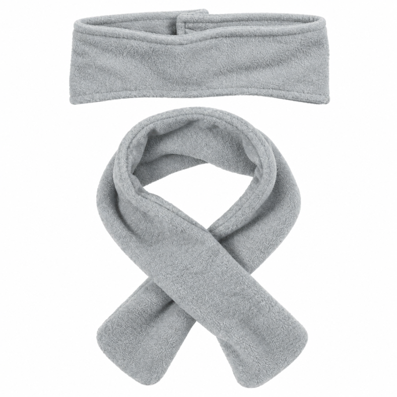 Set pentru copii cu bentiță călduroasă și fular din polar Gri – Playshoes