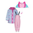 Set de ploaie copii Playshoes – haină de ploaie, salopetă și umbrelă Bufnițe 31