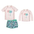 Kids UV Protection Set Palms Ecru | Playshoes UPF 50+