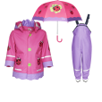 Детски комплект за дъжд Playshoes – дъждобран, гащеризон и чадър Калинка 6