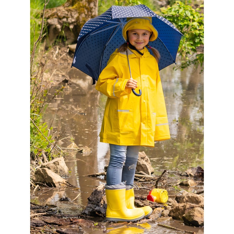 Playshoes Yellow Kids Raincoat and Rubber Boots Set