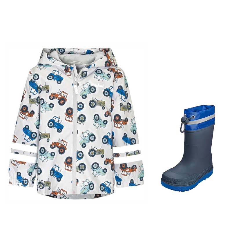 Children's Raincoat Tractor and Rain Boots