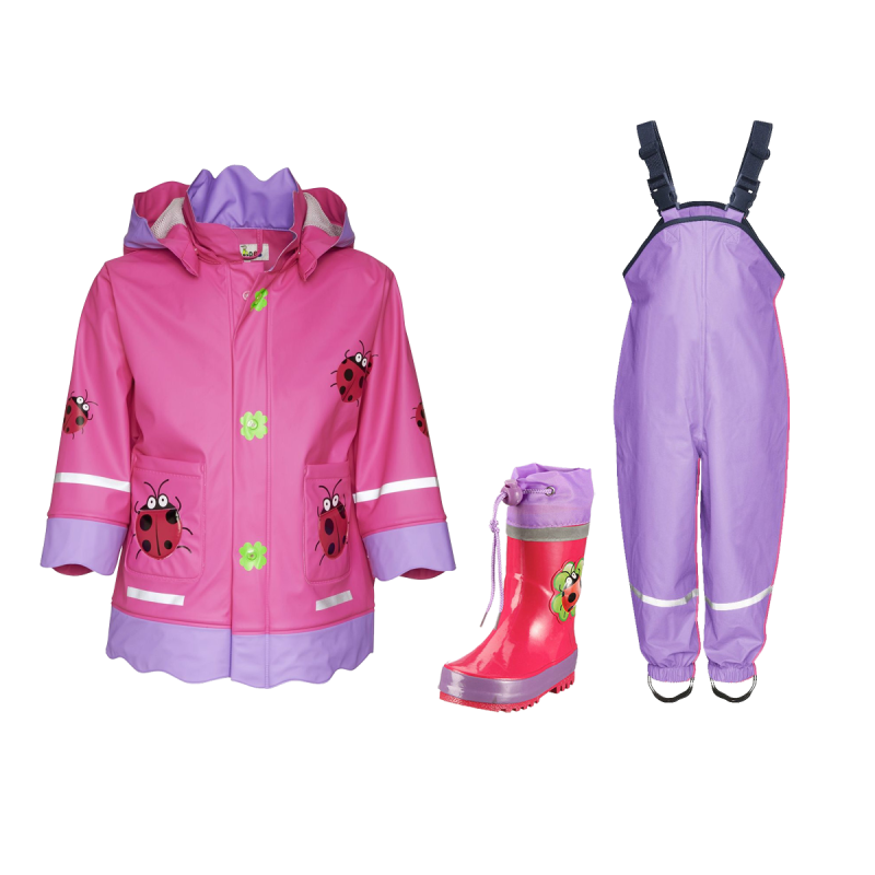 Set pelerină de ploaie pentru copii Buburuză 8