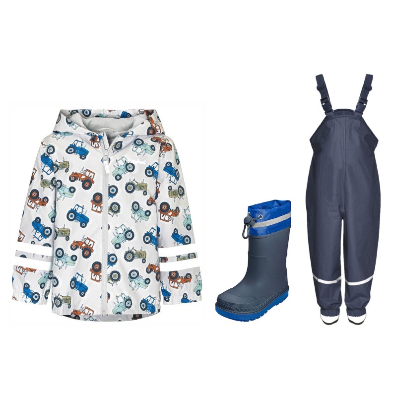 Set impermeabil pentru copii „Tractor 8” de la Playshoes