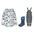 Детски комплект за дъжд Playshoes – дъждобран, гащеризон и ботуши Трактор 9