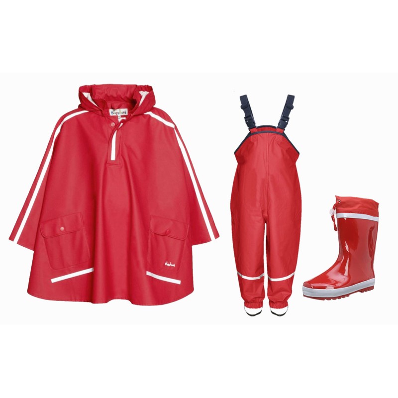 Set de ploaie pentru copii și cizme „Roșu 10” Playshoes