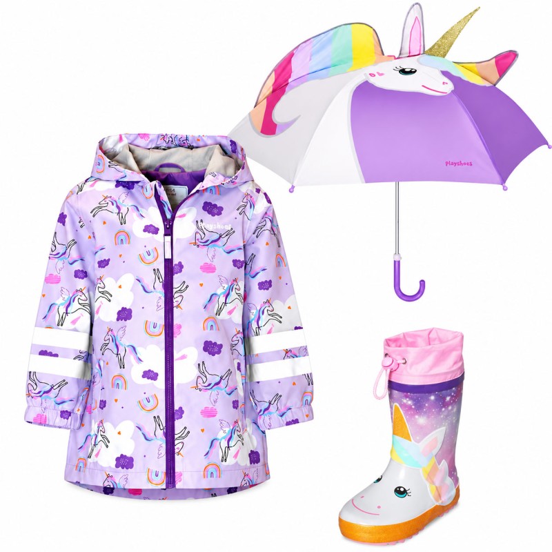 Детски дъждобран комплект Playshoes – Еднорози 22