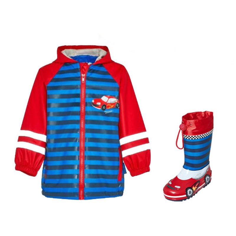 Playshoes “Cars 28” Kids Raincoat and Boots