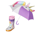 Set cizme de ploaie și umbrelă pentru copii – Unicorn 23
