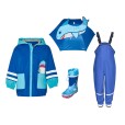 Kids Rain Set Shark 41 – Raincoat, Overalls, Boots & Umbrella