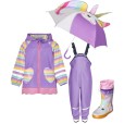 Set ploaie copii Unicorn 42 – pelerină, pantaloni, cizme și umbrelă Playshoes