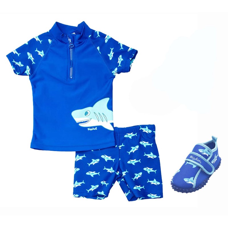 Costum de baie pentru copii cu protecție UV – Rechin 3