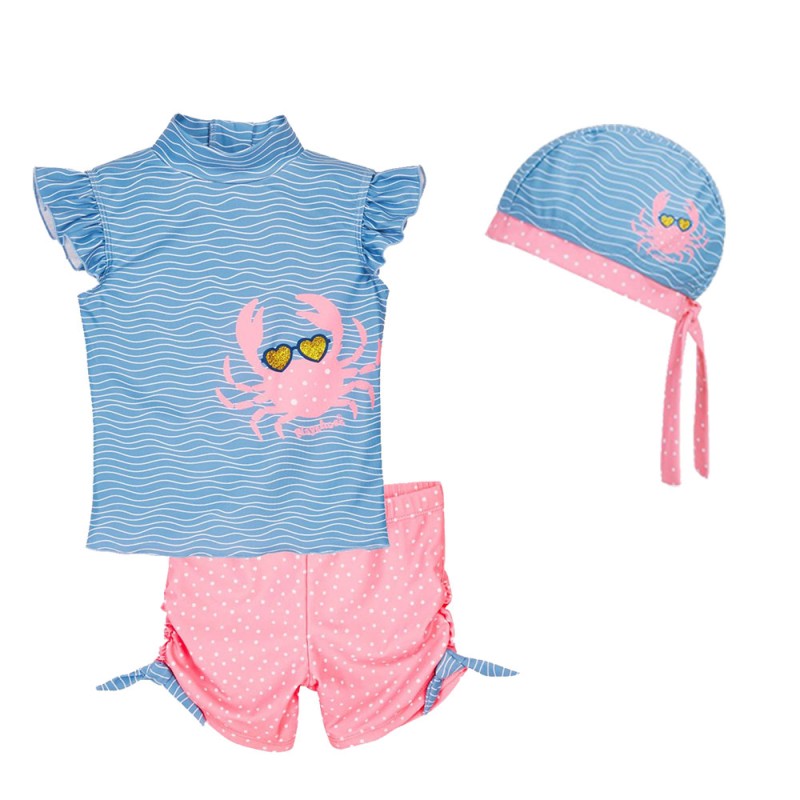 Crab 8 UV Protective Swimsuit for Girls