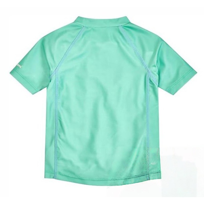 Kids' UV Protection T-Shirt with Palm Print in Green