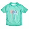 Kids' UV Protection T-Shirt with Palm Print in Green