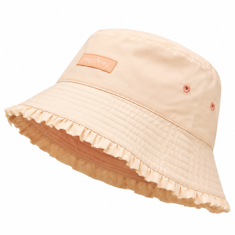 Детска двулицева шапка с UV защита Праскова – Playshoes