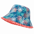 Set costum de baie și pălărie cu protecție UV „Palms” Verde – Playshoes