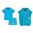 Set costum de baie copii cu protecție UV și poncho Sea Life 11 Playshoes