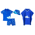 Kids UV Protection Swimwear, Hat and Poncho Set “Shark 6” – Playshoes