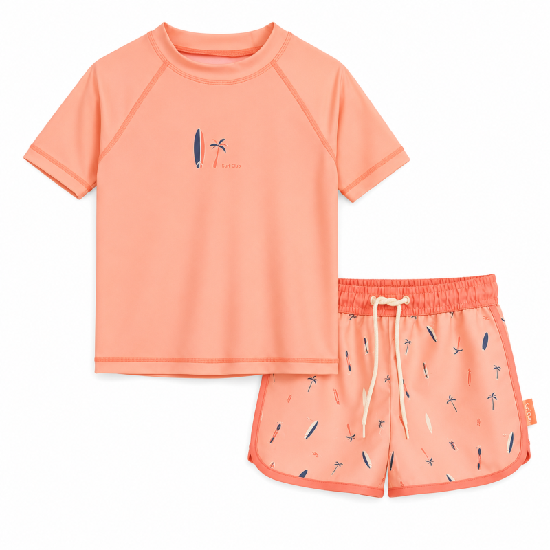 Детски бански с UV защита Праскова – Playshoes