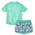 Costum de baie copii UV Palmieri verde UPF 50+
