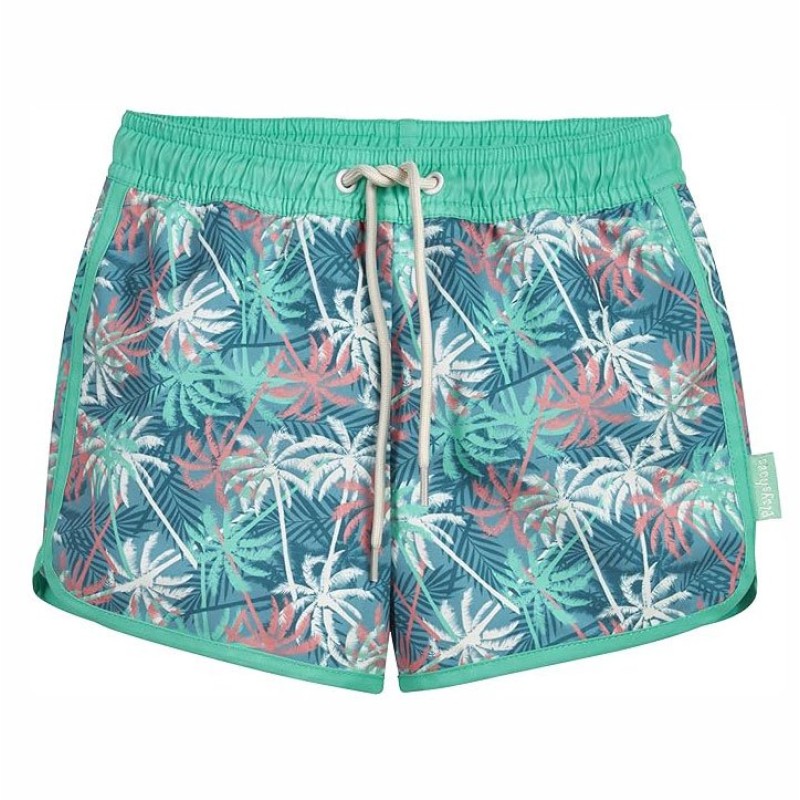 Costum de baie copii UV Palmieri verde UPF 50+
