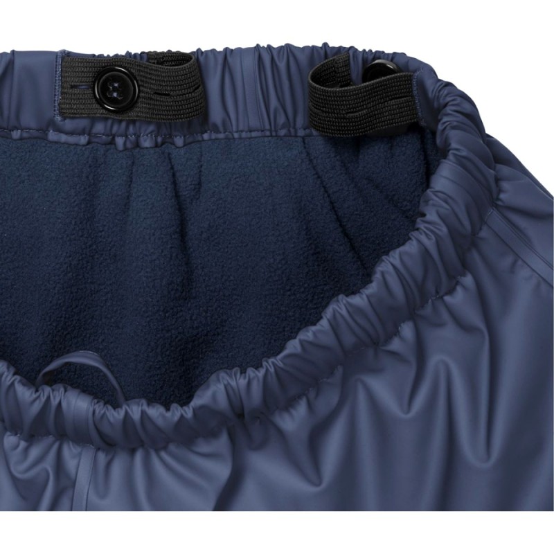 Pantaloni de ploaie copii bleumarin cu polar