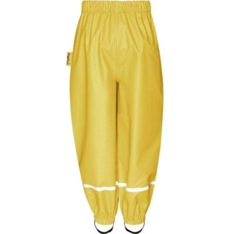 Pantaloni de ploaie copii galbeni cu polar