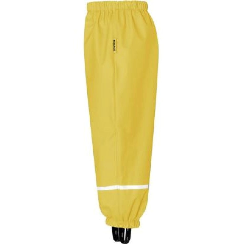 Pantaloni de ploaie copii galbeni cu polar