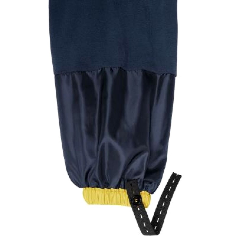Pantaloni de ploaie copii galbeni cu polar
