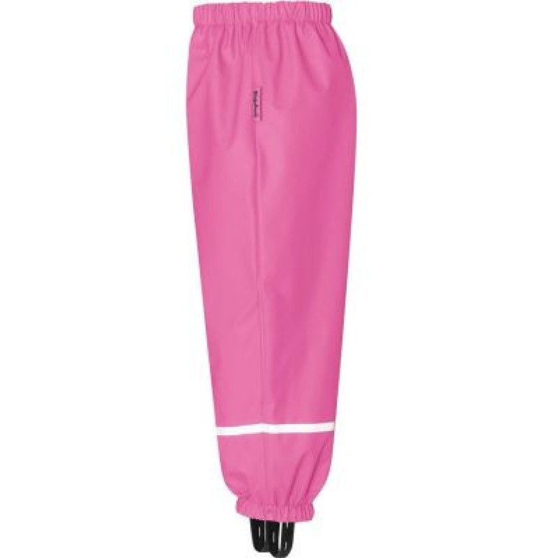 Fleece kids rain pants Pink