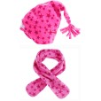 Set pentru fete cu căciulă și fular „Pink Stars 3”